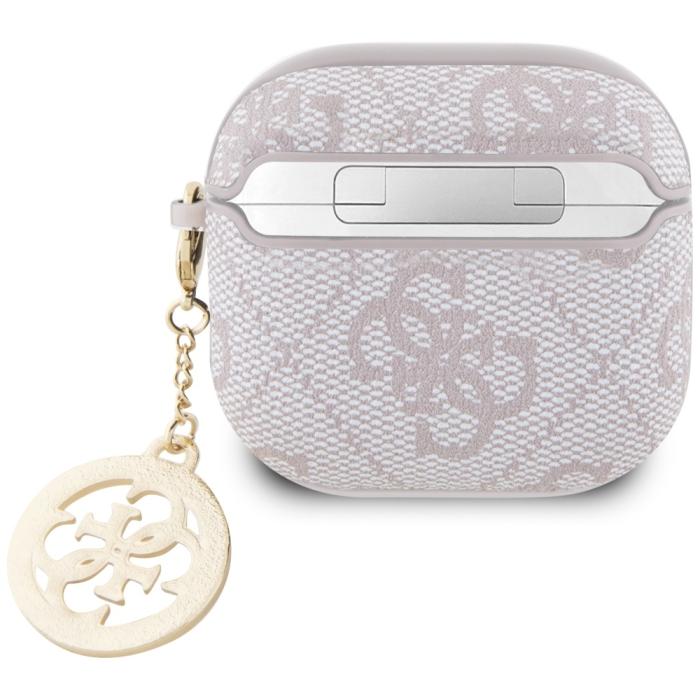 Guess - Guess AirPods 4 Skal 4G Strass Charm - Rosa