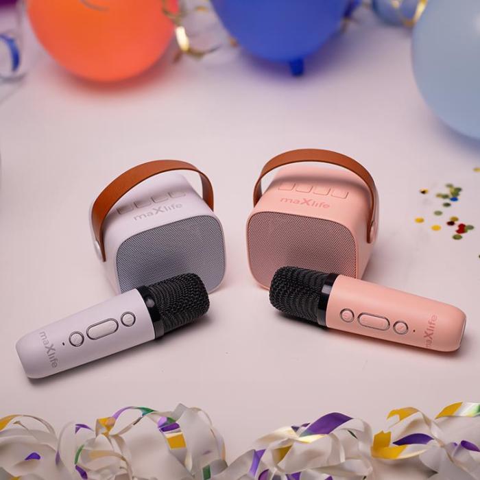 Maxlife - Maxlife Bluetooth Mikrofon och Högtalare MXKS-100 - Rosa