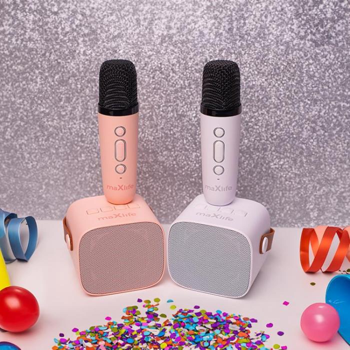 Maxlife - Maxlife Bluetooth Mikrofon och Högtalare MXKS-100 - Rosa