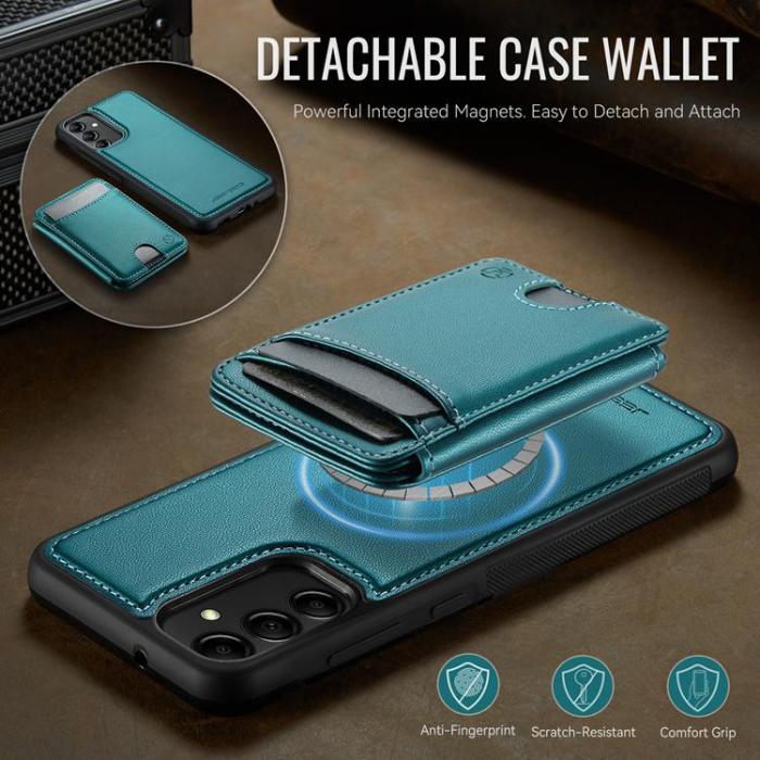 OEM - JEEHOOD Samsung Galaxy A34 5G Mobilskal KonstLäder - Blå