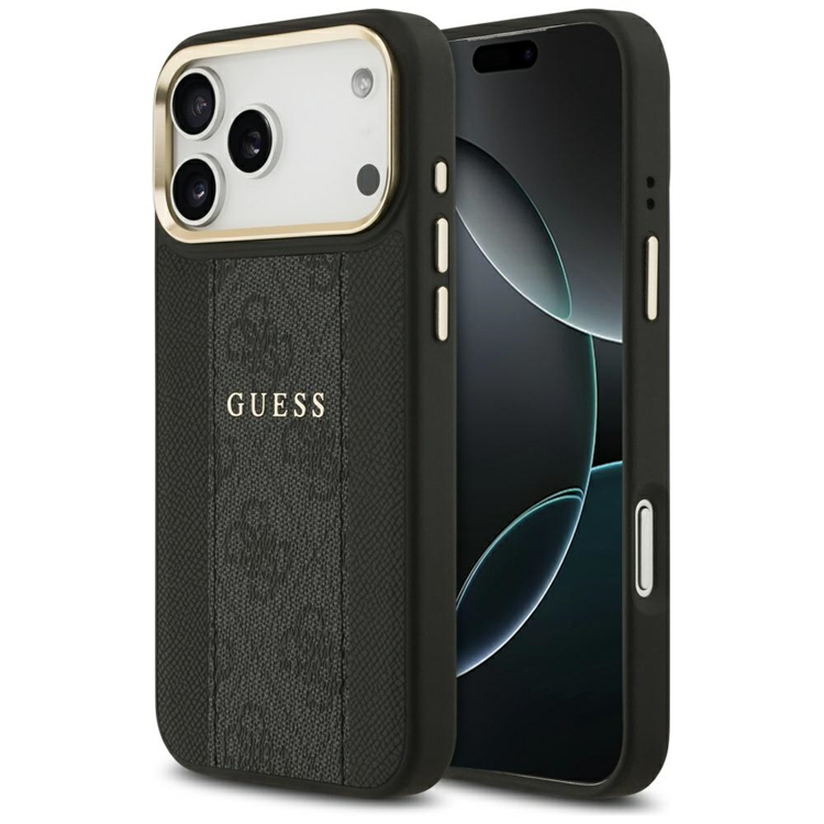Guess iPhone 17 Pro Mobilskal Magsafe Stripe - Svart | 2353 | AlltMobil