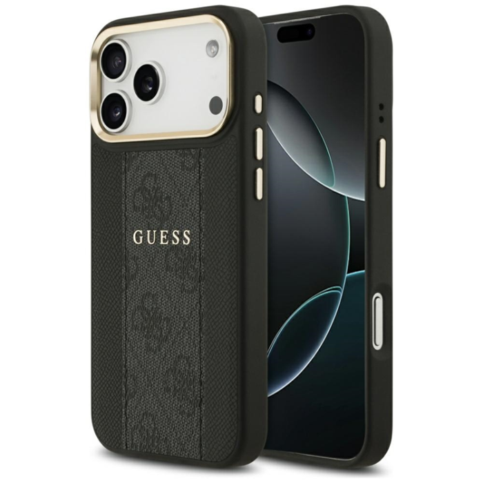 Guess - Guess iPhone 17 Pro Max Mobilskal Magsafe Stripe - Svart