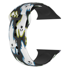 A-One Brand - Apple Watch (38/40/41mm) Armband halloween floral - Gul/Blå