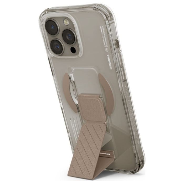 Skinarma - Skinarma iPhone 16 Pro Max Mobilskal MagSafe Grip Stativ - Champagne