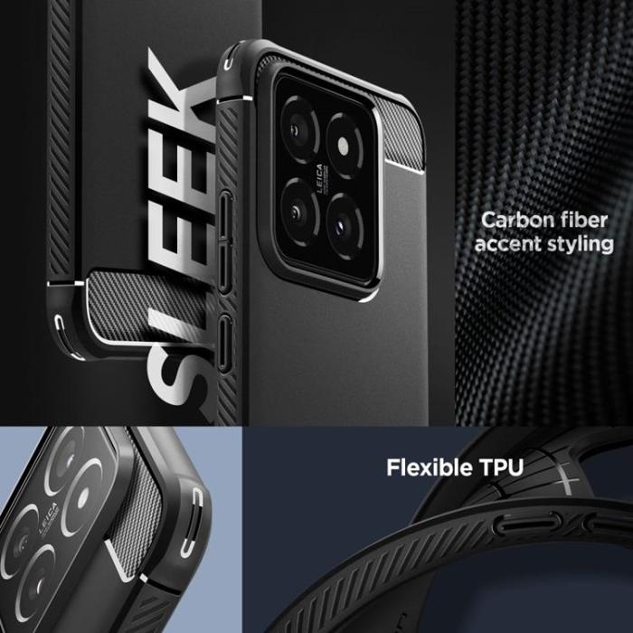 UTGATT - Spigen Xiaomi 14 Mobilskal Rugged Armor - Svart