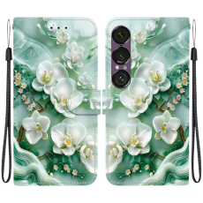 A-One Brand - Sony Xperia 1 VII Plånboksfodral med Lanyard Printing - Grön