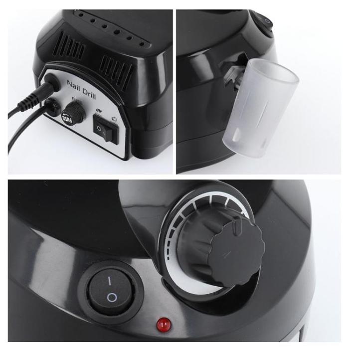 OEM - Professionell Manikyrmaskin Nagelborr MJ120 - Svart