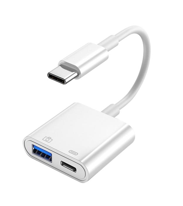 UTGATT1 - SiGN USB-C till USB-C & USB Kamera Adapter 5V, 1A - Vit