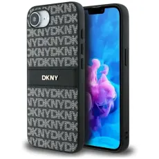 DKNY - DKNY Mobilskal till iPhone 16e Repeat Texture Tonal Stripe - Svart