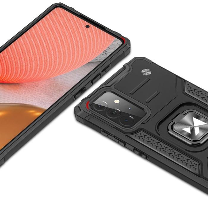 Wozinsky - Wozinsky Ring Armor Kickstand Skal Galaxy A72 - Svart
