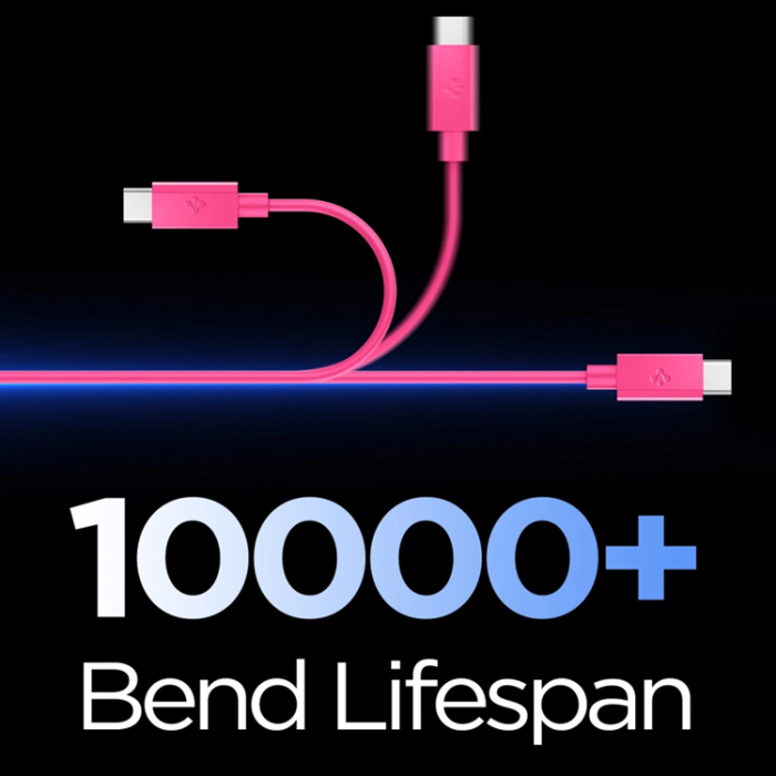 Spigen - Spigen USB-C till USB-C Kabel EB6010CC Essential 1m 60W - Rosa