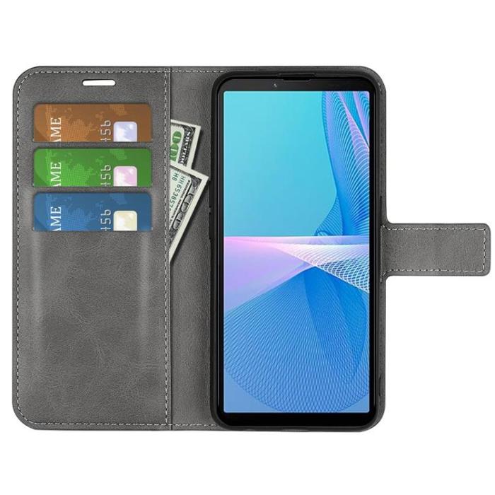 A-One Brand - Sony Xperia 10 IV Plånboksfodral Flip Folio - Grå