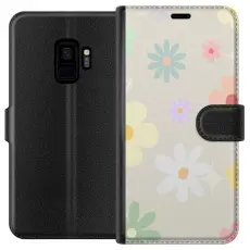 Gustaf - Pl&aring;nboksfodral till Samsung Galaxy S9 med fejdande blommor