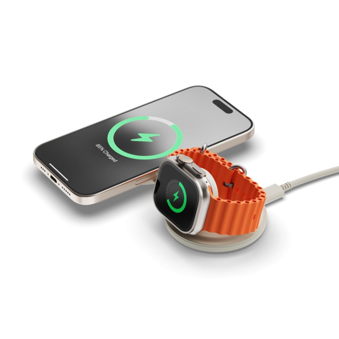 Satechi - Satechi Trådlös Laddare iPhone, Apple Watch - Sand