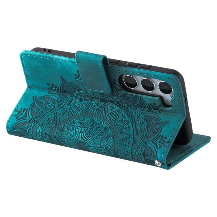 OEM - Samsung Galaxy S26 Plånboksfodral Imprinted Totem Konstläder - Mintgrön