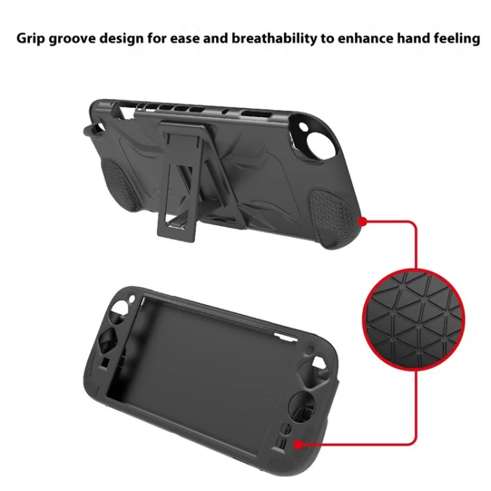 PGTECH - PGTECH Nintendo Switch 2 Skal Silikon Kickstand - Svart
