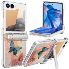A-One Brand - GW181 Galaxy Z Flip 7 FE/Z Flip 6 Mobilskal Kickstand - Butterfly
