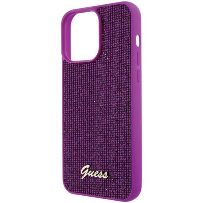 Guess - Guess iPhone 15 Pro Max Mobilskal Disco Metal Script - Rosa
