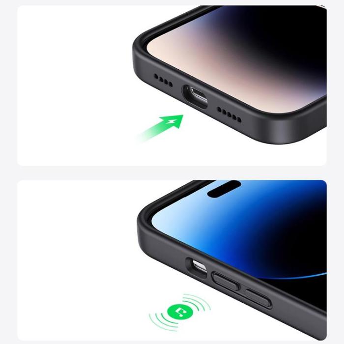 Ugreen - Ugreen iPhone 14 Pro Skal Silky Silicone - Svart