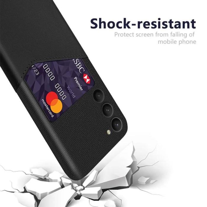 Taltech - Galaxy S24 Plus Mobilskal Korthållare Texturerat - Svart
