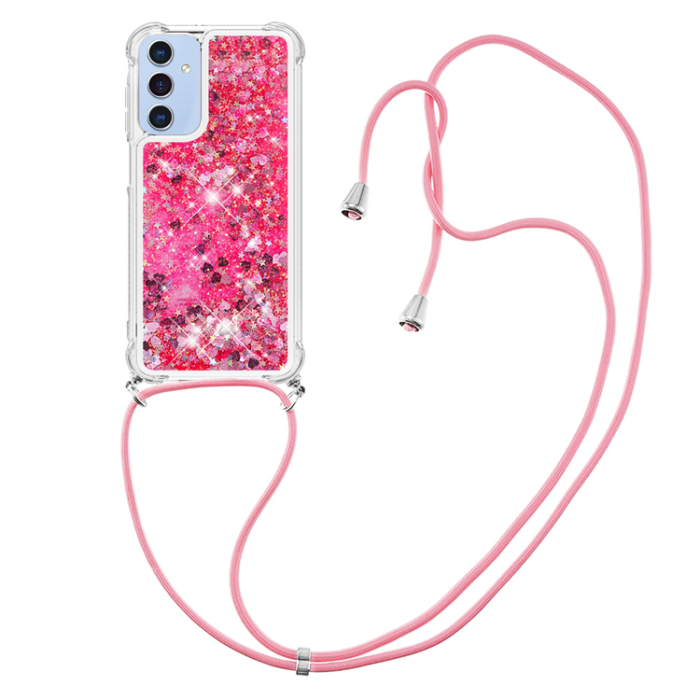 A-One Brand - Galaxy A17 / A26 Mobilskal med Snodd - Rosa / Hearts