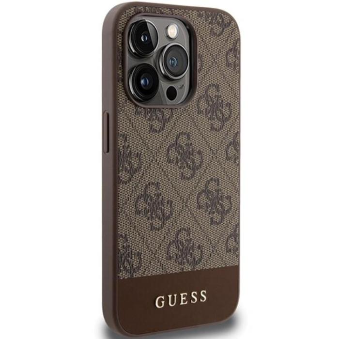 Guess - Guess iPhone 15 Pro Max Mobilskal Stripe Collection - Brun