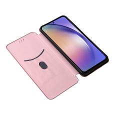 OEM - Mobilskal till Samsung Galaxy A57 PU L&auml;der Drop-Skydd - Ros&eacute;guld