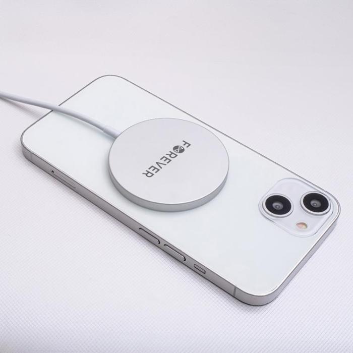 Forever - Forever Magnetisk MagSafe Trådlös Laddare 15W - Grå