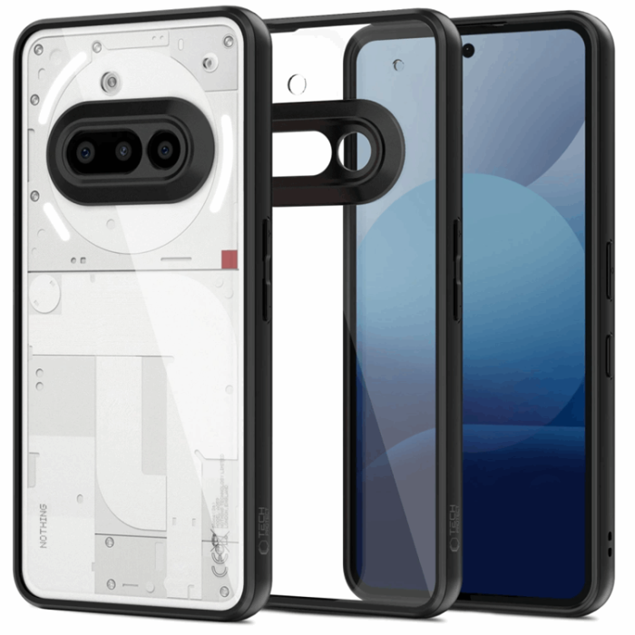 Tech-Protect - Tech-Protect Nothing Phone 3a Mobilskal Magmat - Svart/Clear