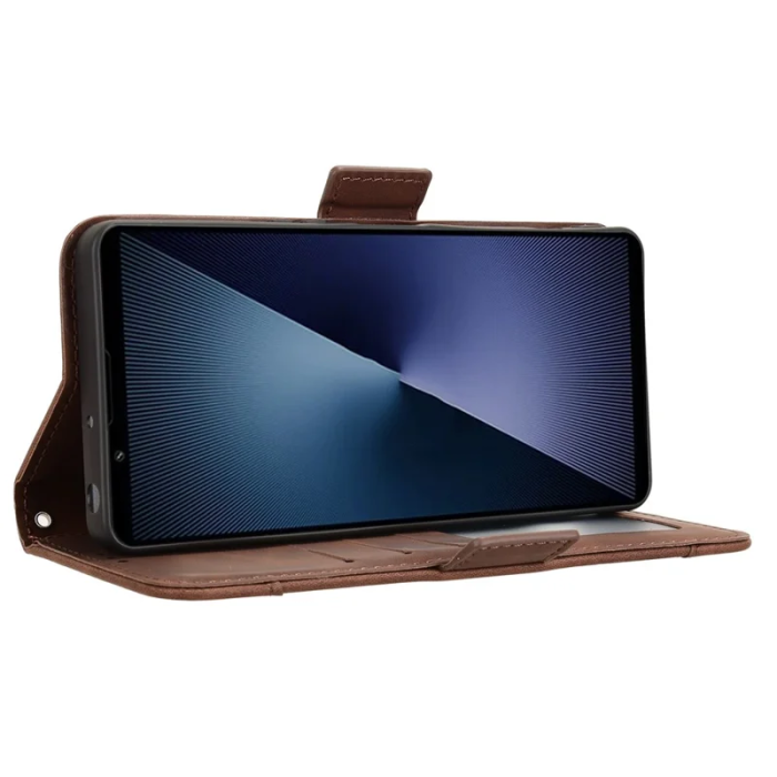 A-One Brand - Sony Xperia 1 VII Plånboksfodral Läder - Brun