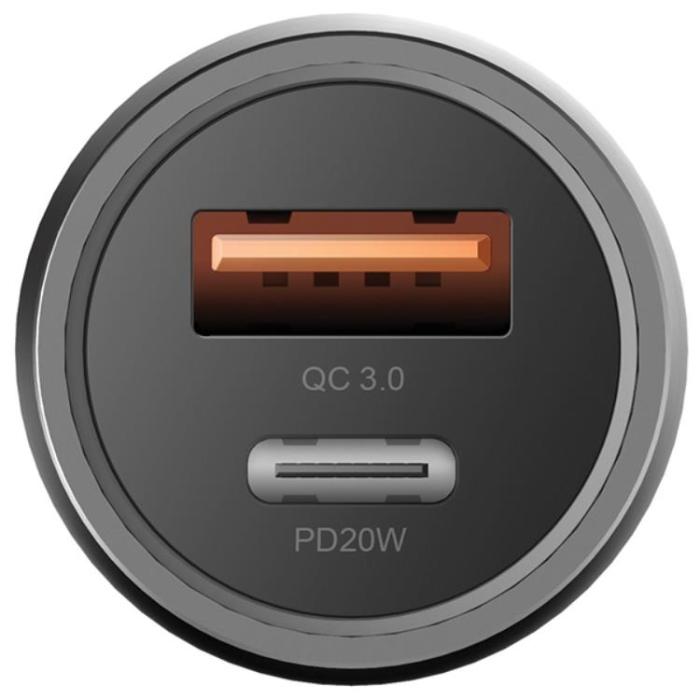 ENERGEA - Energea Billaddare 38W 1xUSB-C 1xUSB-A PD-QC3.0 - Gunmetal