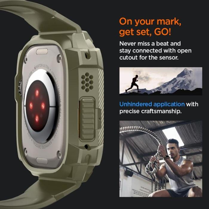 Spigen - Spigen Apple Watch Ultra (49mm) Armband Rugged Armor Pro