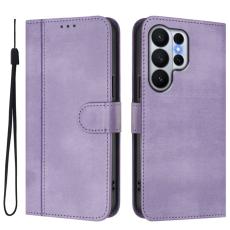 OEM - Samsung Galaxy S26 Ultra Pl&aring;nboksfodral St&auml;ll Retro Textur Konstl&auml;der - Lila