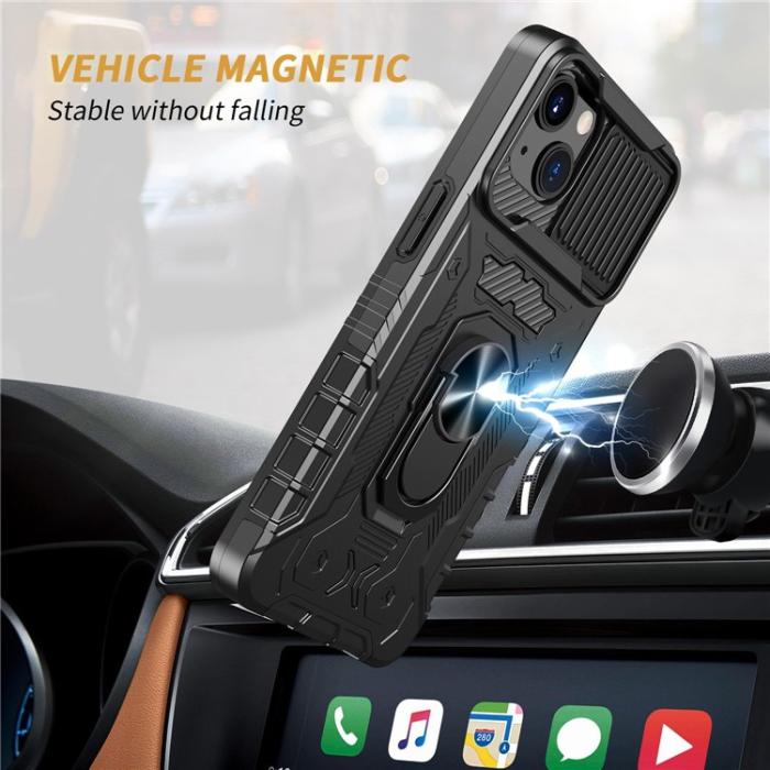 OEM - iPhone 14 Plus Skal Ringhållare Kickstand - Svart