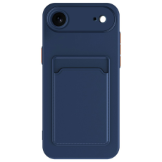 A-One Brand - iPhone 17 Air Mobilskal Korthållare TPU - Mörkblå