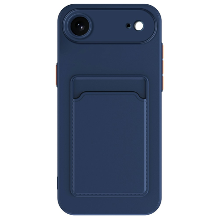 A-One Brand - iPhone 17 Air Mobilskal Korthållare TPU - Mörkblå
