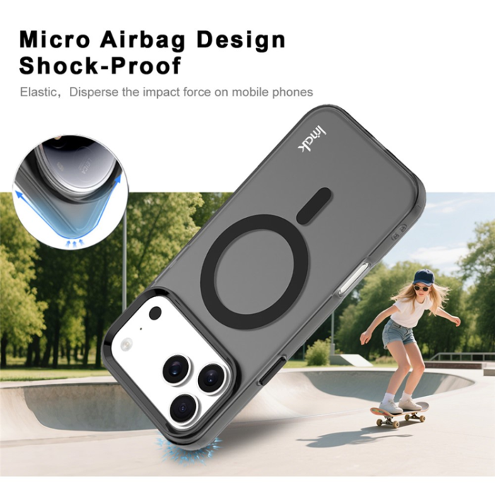 Imak - IMAK iPhone 17 Pro Mobilskal MagSafe Anti Drop - Svart