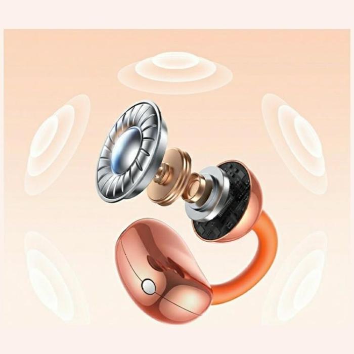 USAMS - USAMS TWS In-Ear Hörlurar Bluetooth 6.0 Echo Clip-on R03 - Orange