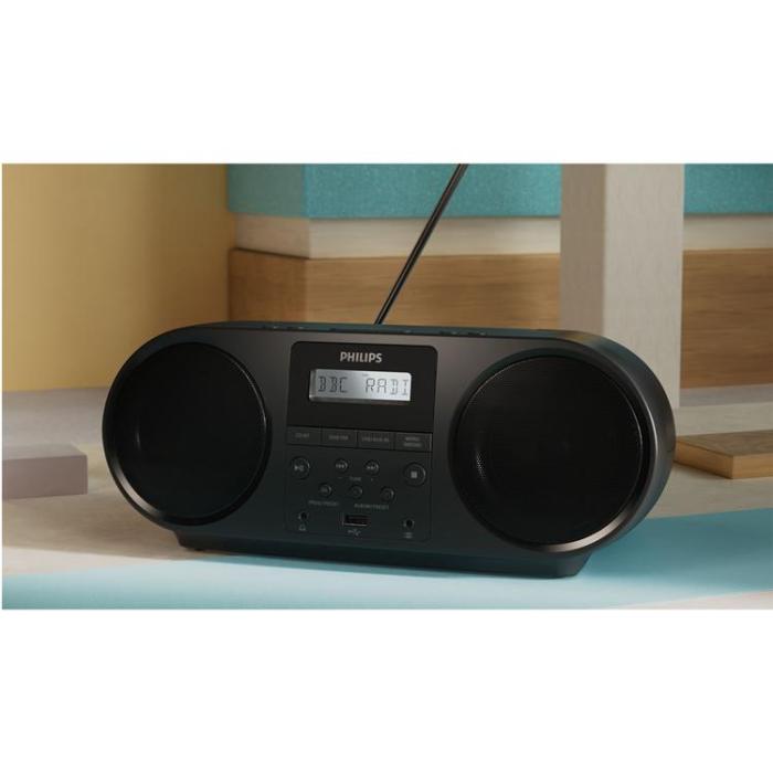 Philips - PHILIPS Boombox CD/DAB+/FM-radio/Bluetooth TAZ6000/10 - Svart