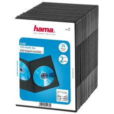 Hama - HAMA DVD-box Slim Dubbel Svart 25-pack