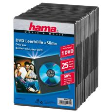 Hama - HAMA DVD-Box Slim Svart 25-pack