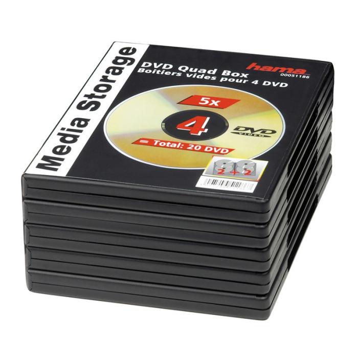 Hama - HAMA DVD-Box f 4 st Skivor 5-pack