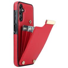 OEM - Mobilfodral f&ouml;r Samsung Galaxy S26 Plus TPU + Konstl&auml;der - R&ouml;d