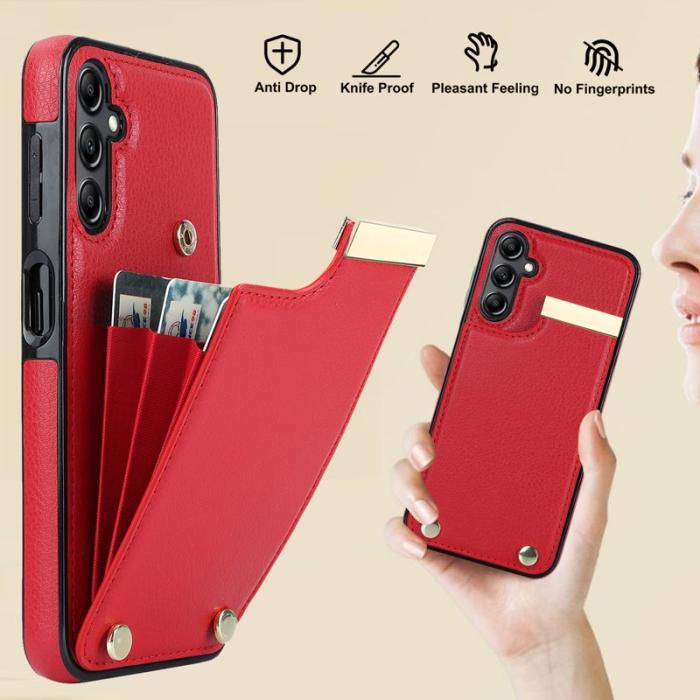 OEM - Mobilfodral för Samsung Galaxy S26 Plus TPU + Konstläder - Röd
