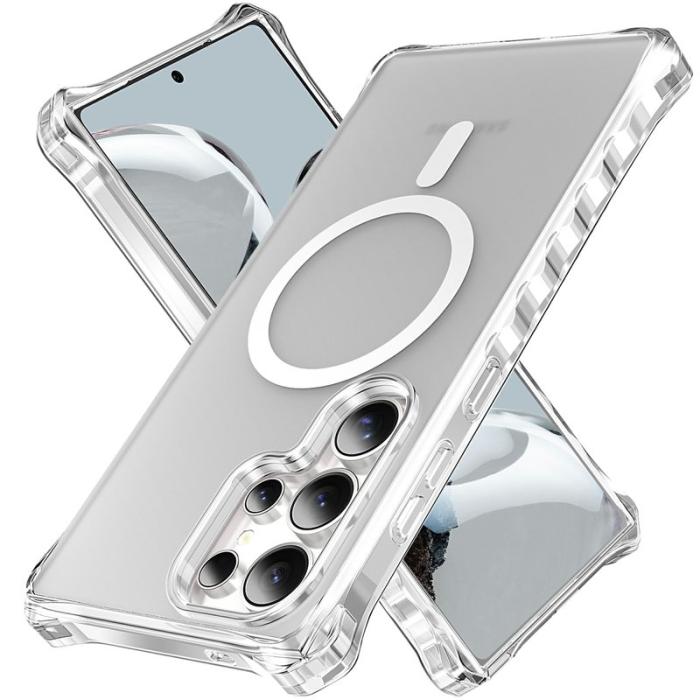 OEM - Mobilskal för Samsung Galaxy S26 Ultra Magnetiskt PC + TPU - Transparent