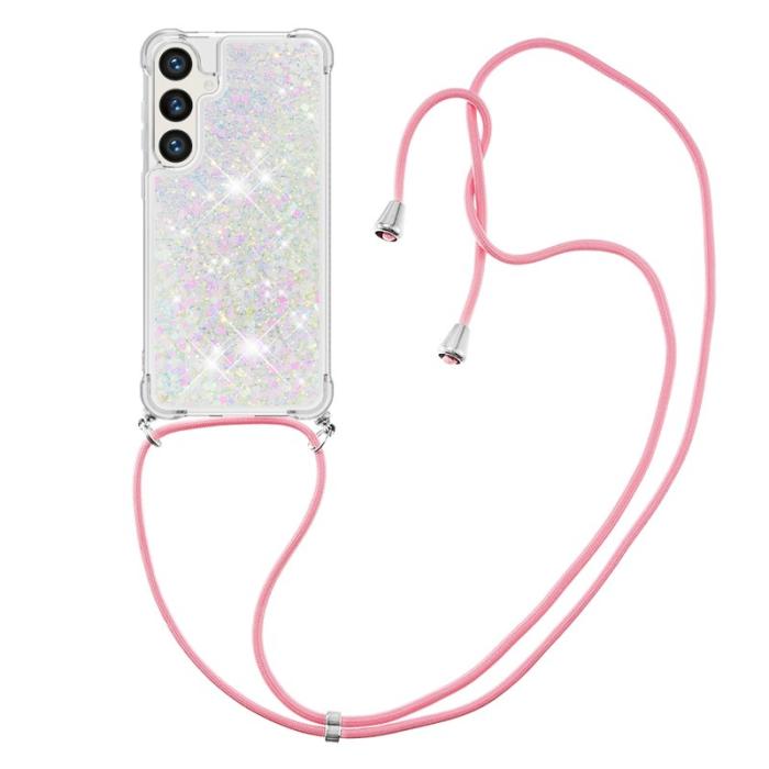 OEM - Mobilskal för Samsung Galaxy S26 Plus TPU med snodd - Laser / Hjärtan