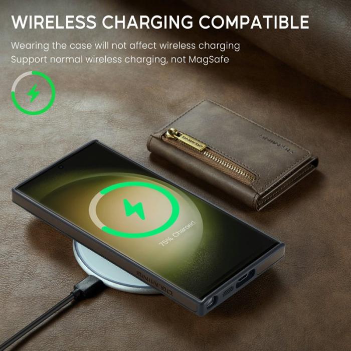 DG.MING - DG.Ming Mobilskal för Samsung Galaxy S26 Ultra Magnetiskt Konstläder - Kaffe
