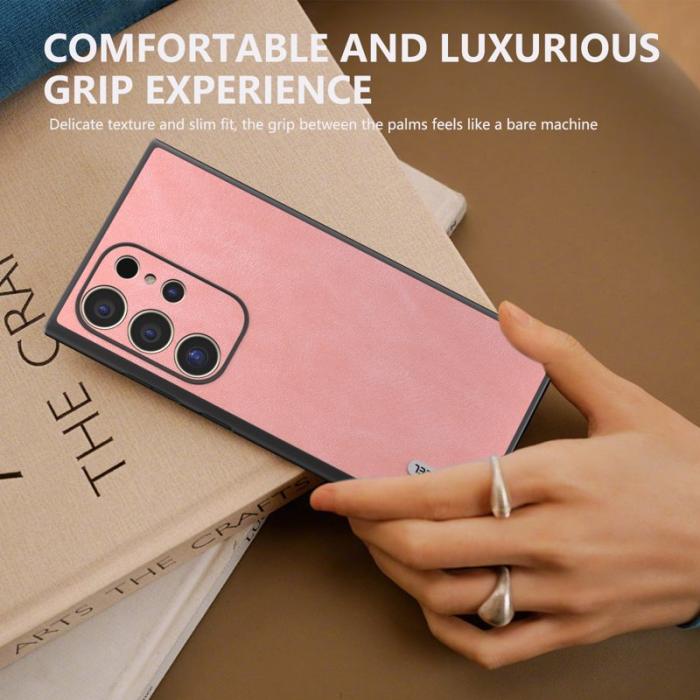 ABEEL - ABEEL Mobilskal till Samsung Galaxy S24 Ultra Slim Fit PU Läder - Rosa