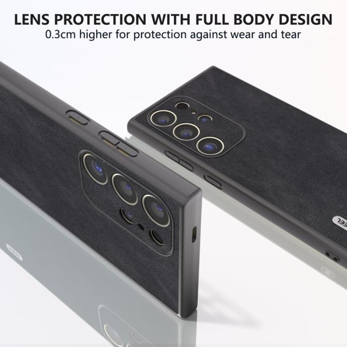 ABEEL - ABEEL Mobilskal till Samsung Galaxy S24 Ultra Slim Fit PU Läder Svart