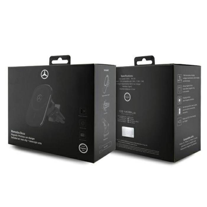 Mercedes - Mercedes Magsafe Bilhållare Trådlös Laddare 15W Luftventil